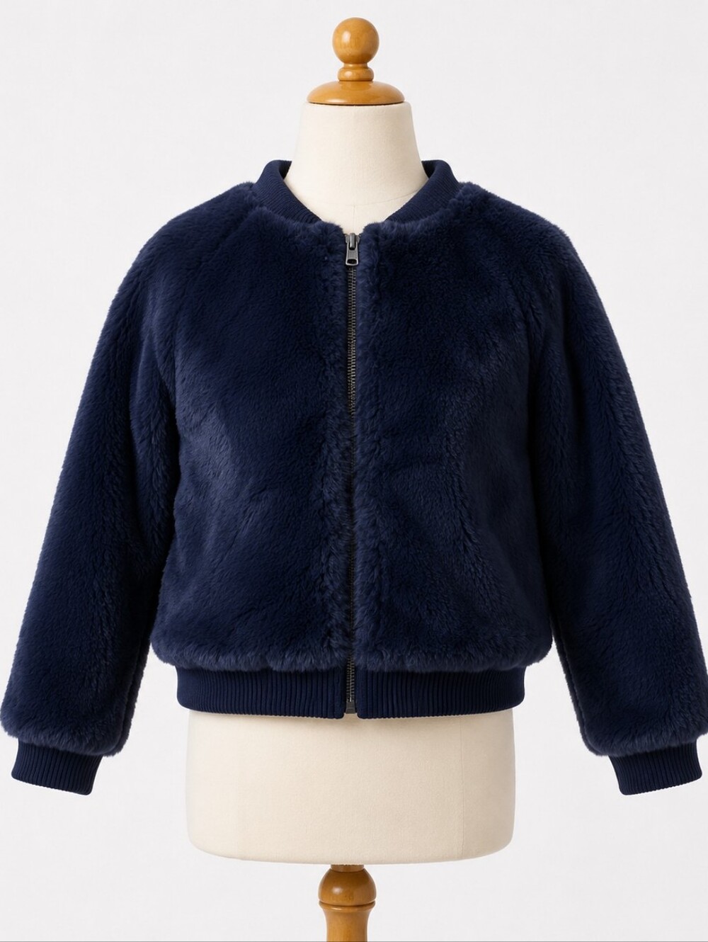 GYMBOREE | Faux Fur Navy Jacket